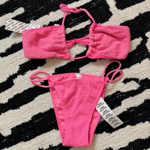 Urban Outfitters shimmer hot pink bikini set - NWT